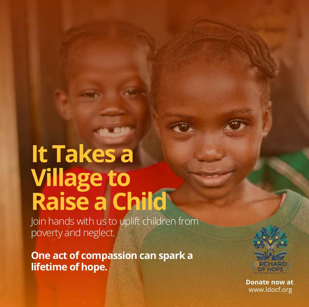 Orange Modern Charity Children’s Social Media Post 33